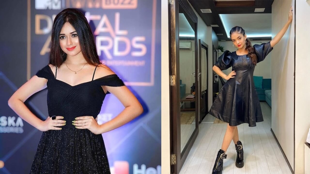 जन्नत जुबैर या अनुष्का सेन – ब्लैक आउटफिट में कौन ज्यादा  स्टनिंग दिख रही है?