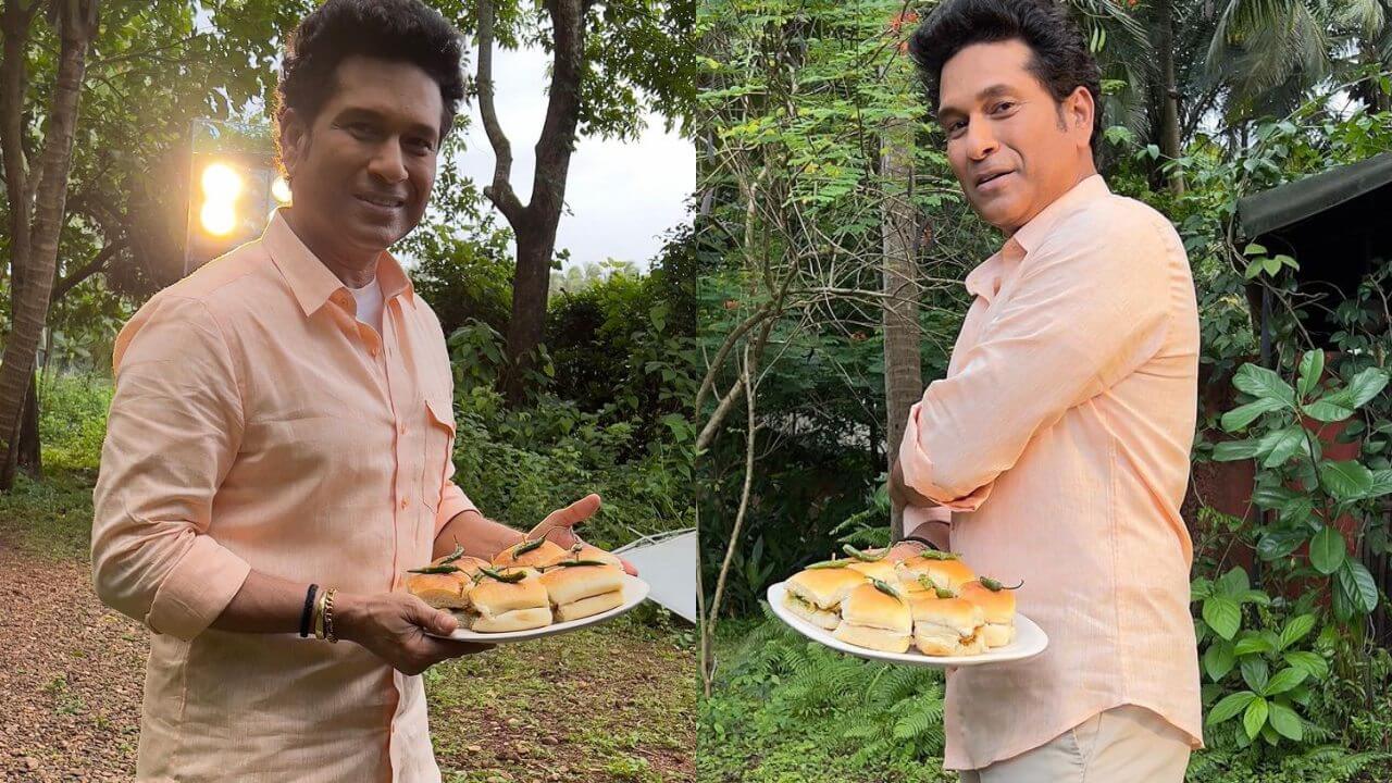 मुंबई से गहरा नाता रखने वाले सचिन तेंदुलकर को बेहद पसंद है मुंबई का फेमस वड़ा पाव, देखें सबूत