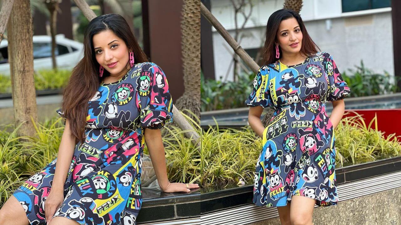 डिजिटल प्रिंटेड ड्रेस में मोनालिसा ने चलाया ग्लैमर का जादू, देखें अभिनेत्री की खूबसूरत तस्वीरें