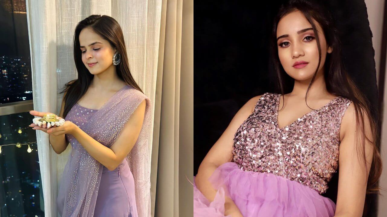 पलक सिंधवानी और आशी सिंह ने अपने लेवेंडर आउटफिट में शेयर किया अपना खूबसूरत लुक