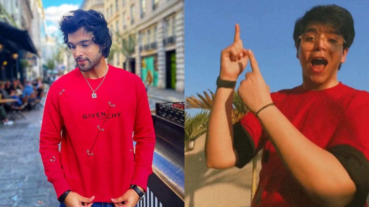 पार्थ समथान और राज अनादकट ने रेड टीशर्ट में दिखाया अपना हैंडसम लुक