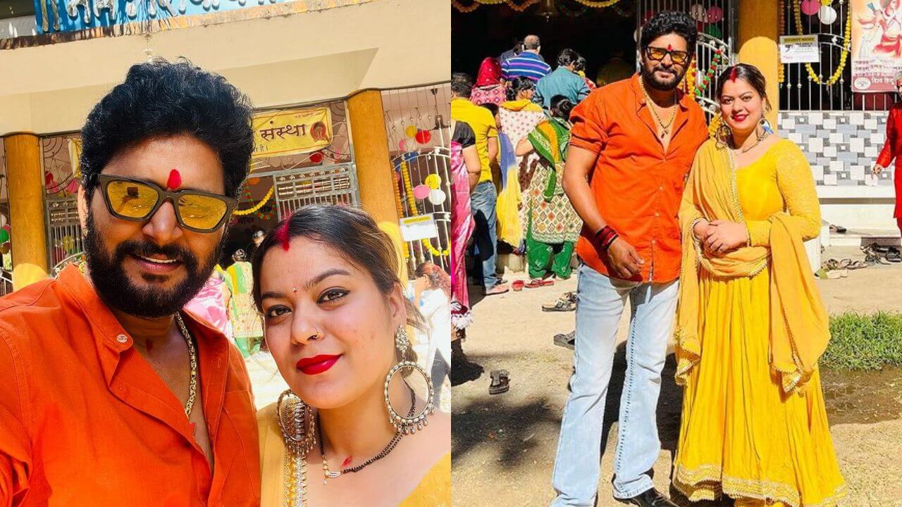 महाशिवरात्रि के पावन पर्व पर पति संग शिव मंदिर पहुंची निधि झा, जोड़े ने भगवान शिव का लिया आशीर्वाद