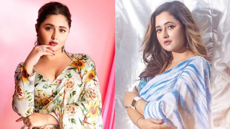 साड़ी लुक में बेहद खूबसूरत लगती है रश्मि देसाई, देखें तस्वीरें