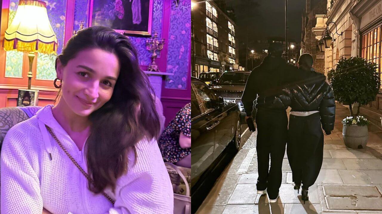 Alia Bhatt is traveling with her partner on the streets of London at night 9283