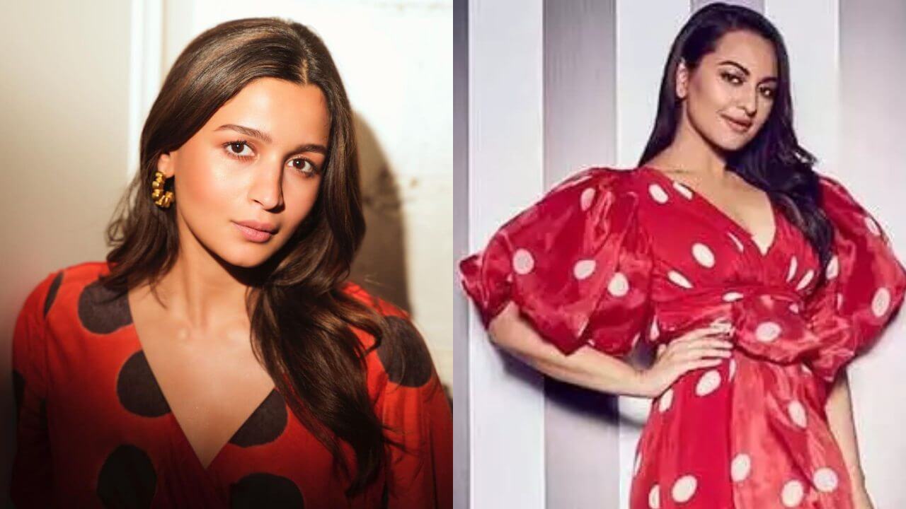 आलिया भट्ट या सोनाक्षी सिन्हा: रेड पोल्का ड्रेस में कौन दिखी बेहद खूबसूरत?