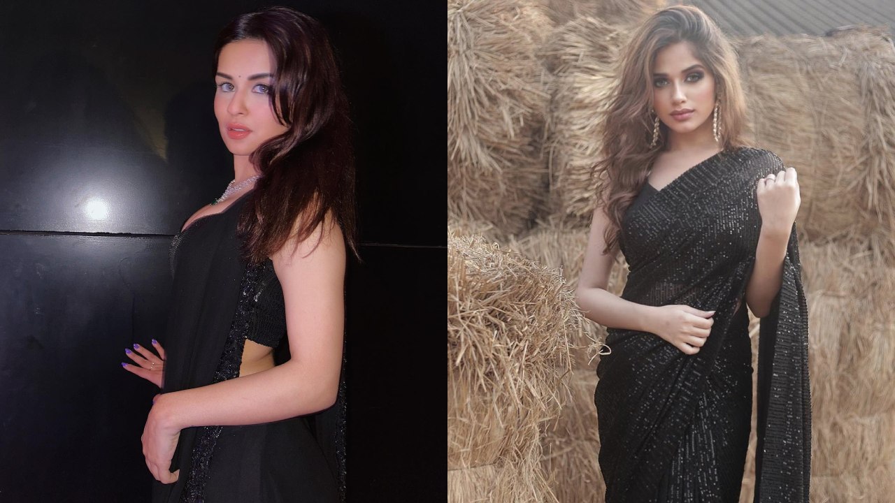 अवनीत कौर और जन्नत ज़ुबैर ने ब्लैक साड़ी में बरसाया कहर