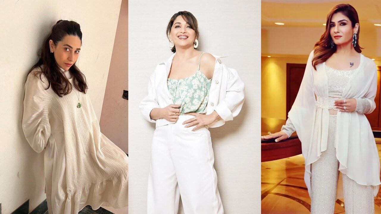 करिश्मा कपूर से लेकर रवीना टंडन तक: इन हसीनाओं ने अपने व्हाइट वेस्टर्न स्टाइल से परोसा देसी वाइब्स