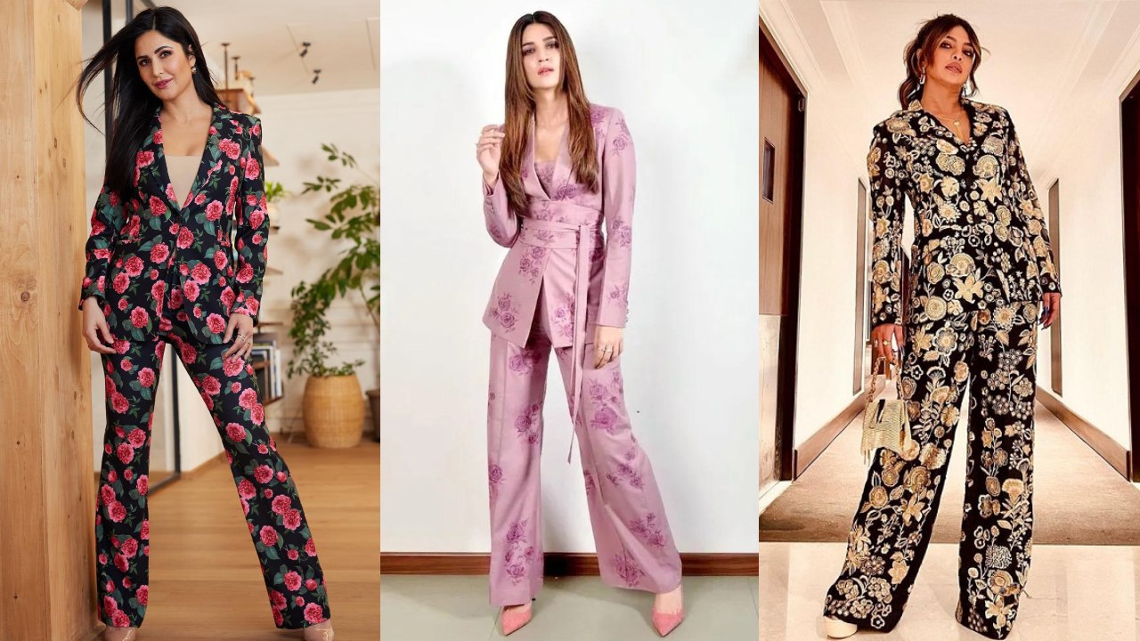 Katrina Kaif, Kriti Sanon and Priyanka Chopra: Showcased their stunning looks in floral pant suits 8762
