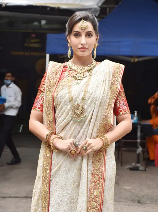 Nora Fatehi wreaked havoc in saree and heavy jewellery, fans were blown away by the look 7430