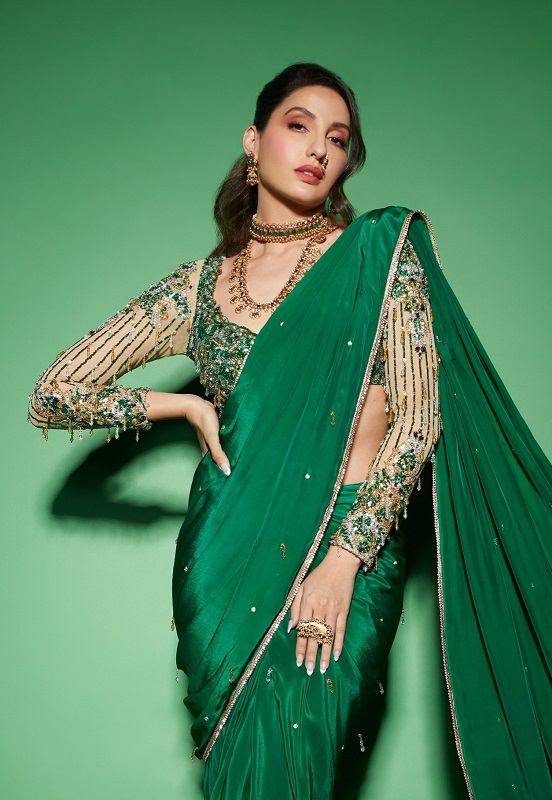 Nora Fatehi wreaked havoc in saree and heavy jewellery, fans were blown away by the look 7432