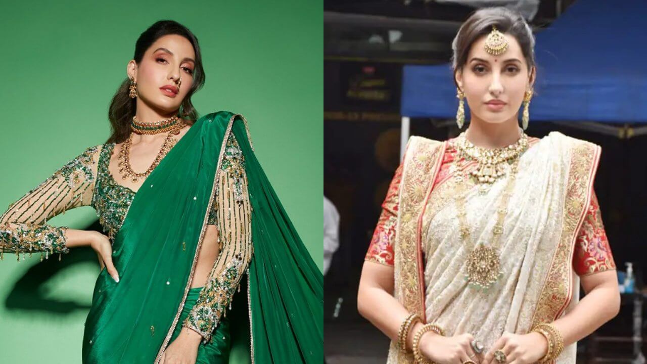 Nora Fatehi wreaked havoc in saree and heavy jewellery, fans were blown away by the look 7433