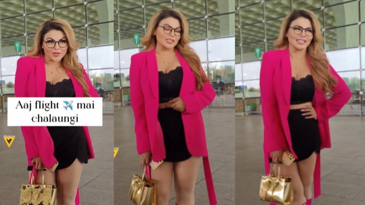 Rakhi Sawant is in the mood for airplane flights, watch video 6409