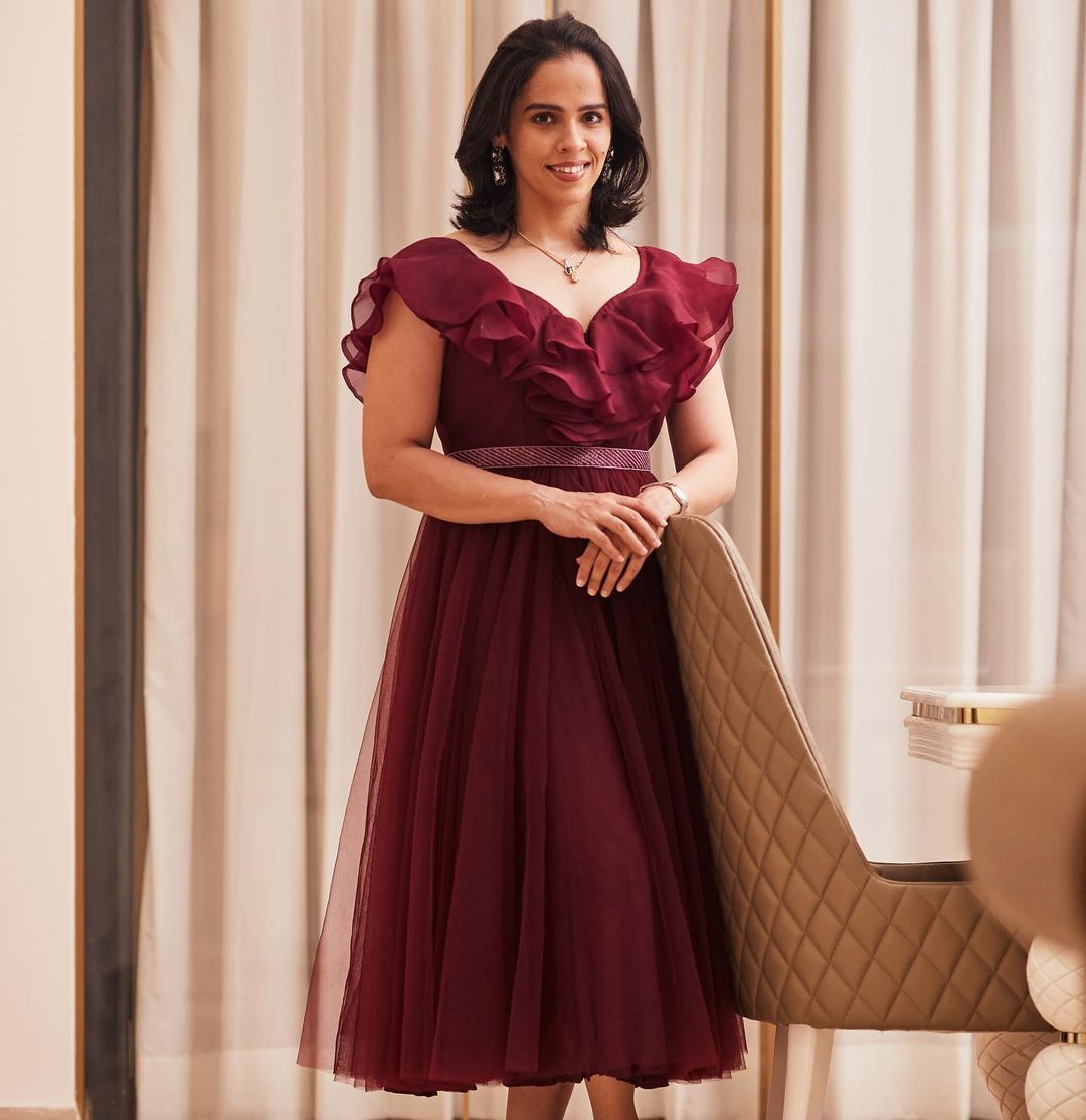 Saina Nehwal caught the attention of her fans, shared pictures in one piece dress 7365
