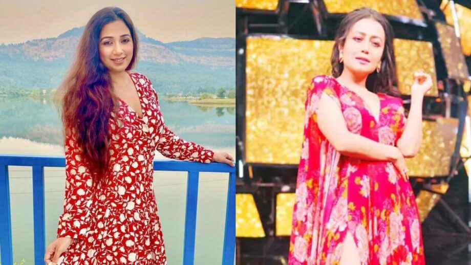 श्रेया घोषाल या नेहा कक्कड़: किसका फ्लोरल प्रिंटेड ड्रेस है सबसे स्टाइलिश?