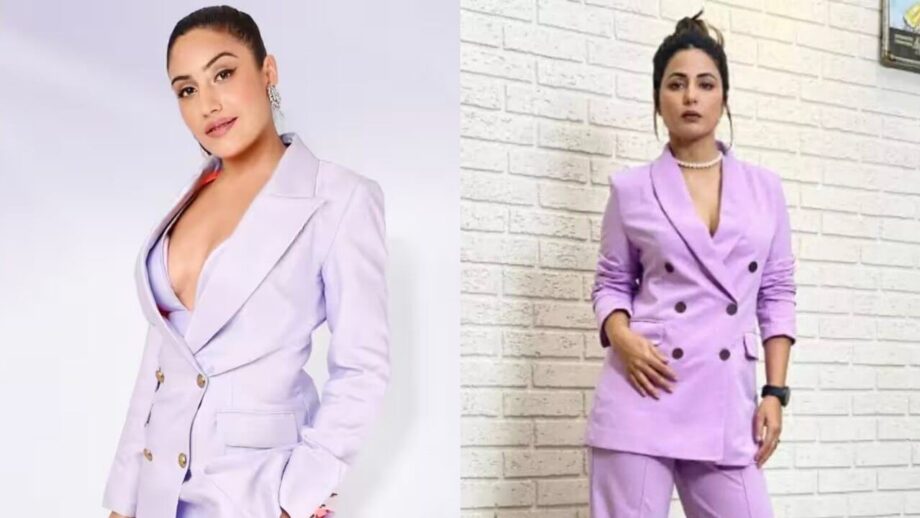 सुरभि चांदना या हिना खान: लैवेंडर पैंट सूट में किसने किया फैंस को प्रभावित?
