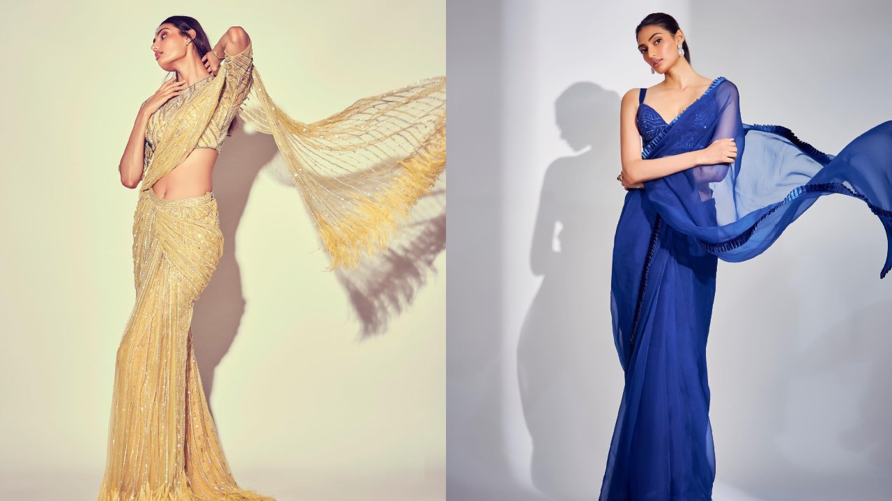 साड़ी लुक में अथिया शेट्टी ने किया कमाल, फैंस को बनाया दीवाना