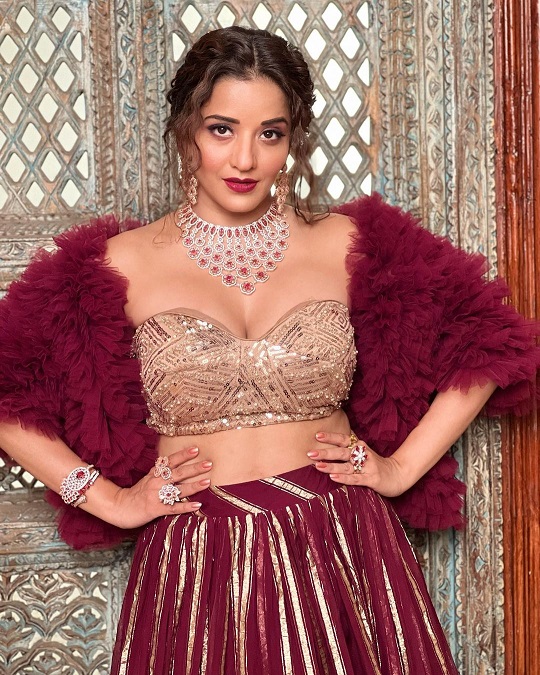 Bhojpuri Queen Monalisa's necklace looted the peace of the fans 12259