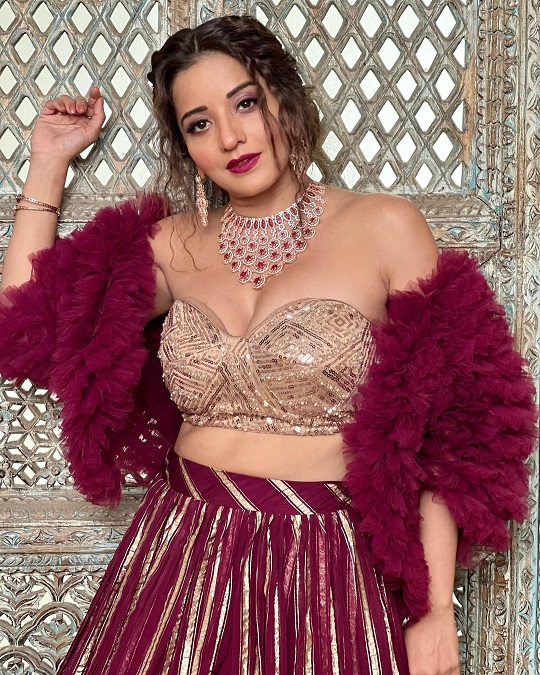 Bhojpuri Queen Monalisa's necklace looted the peace of the fans 12261