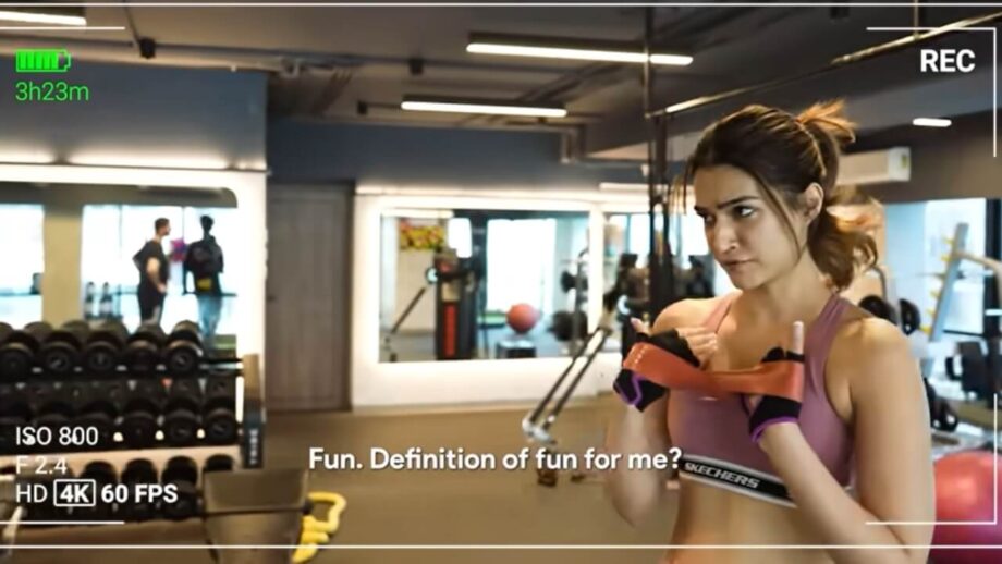 कृति सेनन ने बताया वर्कआउट करने का सही तरीका, देखें वीडियो कृति सेनन ने बताया वर्कआउट करने का सही तरीका, देखें वीडियो