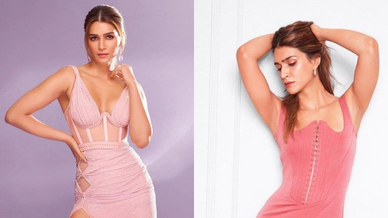 गुलाबी हाइ स्लीट गाउन में कृति सेनन ने बरपाया कहर, देखें तस्वीरें