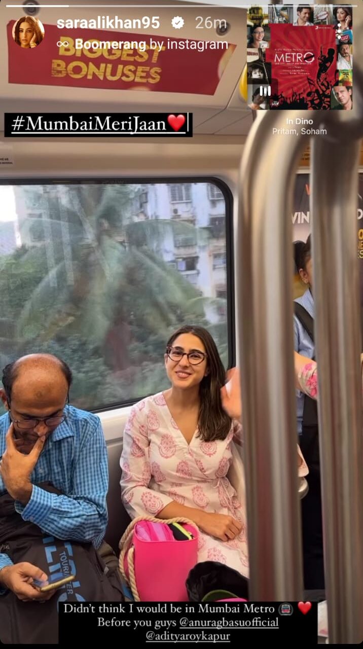 Sara Ali Khan was seen traveling in Mumbai Metro, see proof 12510