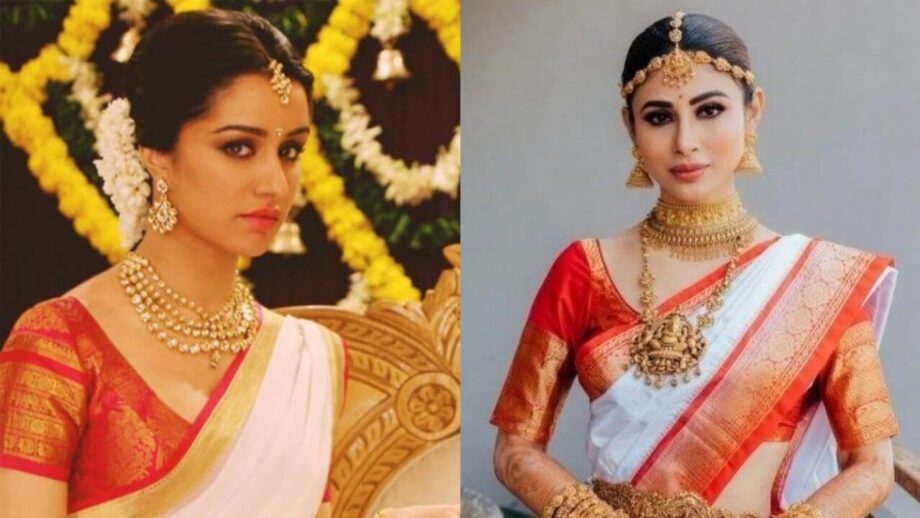 श्रद्धा कपूर या मौनी रॉय: साउथ इंडियन लुक में किस अभिनेत्री ने जीता आपका दिल? श्रद्धा कपूर या मौनी रॉय: साउथ इंडियन लुक में किस अभिनेत्री ने जीता आपका दिल?