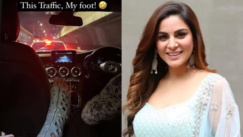 पैर की परेशानियों के बीच मुंबई के ट्राफिक में फंसीं कुंडली भाग्य फेम श्रद्धा आर्या