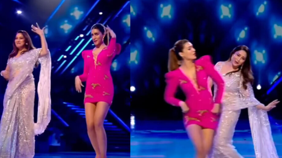 माधुरी दीक्षित के साथ कृति सेनन ने किया कातिलाना डांस, फैंस के उड़े होश