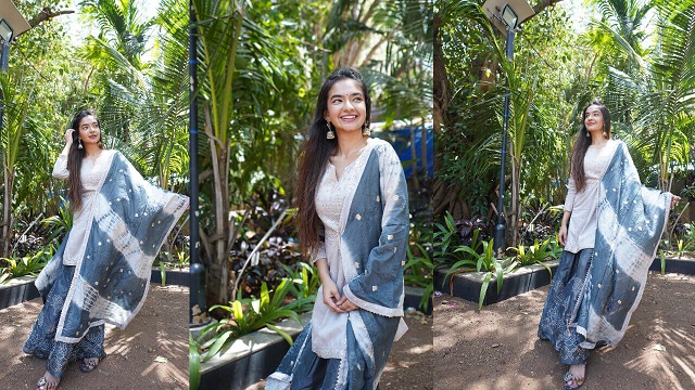 देसी लुक में ग्लैमर परोस रही है अनुष्का सेन,‌ देखें तस्वीरें