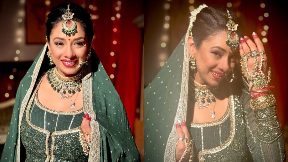 अनुपमा फेम रूपाली गांगुली के डिजाइनर लहंगे ने लुटी महफ़िल