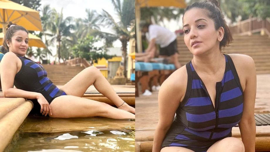 मोनालिसा की मोनोकिनी से लगी पानी में आग
