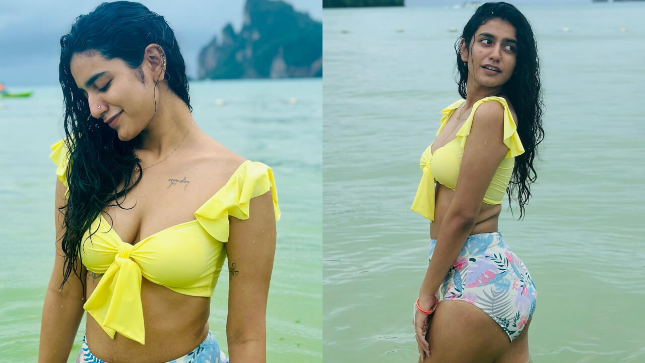 विंक गर्ल प्रिया प्रकाश वारियर ने पानी में लगाया आग, देखें बोल्ड तस्वीरें