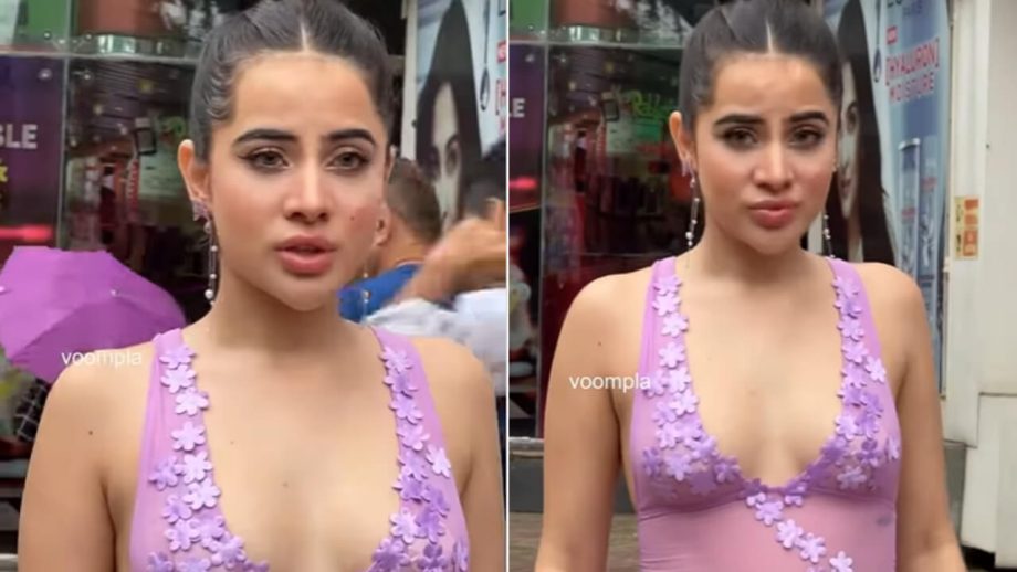 उर्फी जावेद के ट्रांसपेरेंट लुक से सड़कों पर रुकीं गाडियां, ड्रेस में झलका ग्लैमर