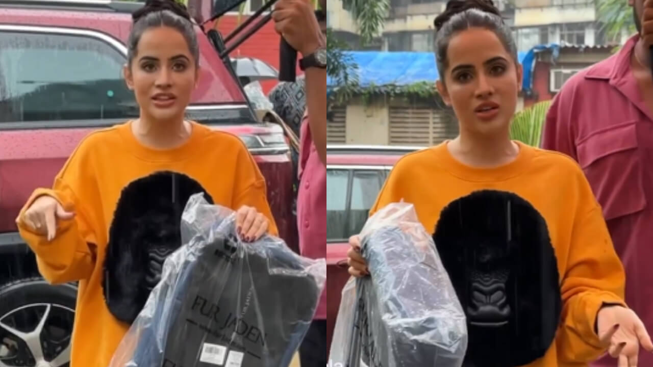 उर्फी जावेद ने जीता जनता का दिल, मिडिया कर्मियों में बांटा बैग