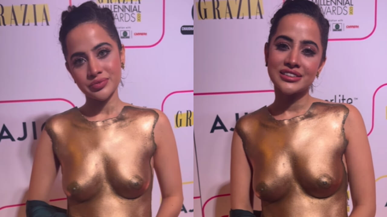 Urfi Javed ने फिर सभी के उड़ाए होश,‌ ब्रेस्ट ब्लाउज पहनकर मारी एंट्री