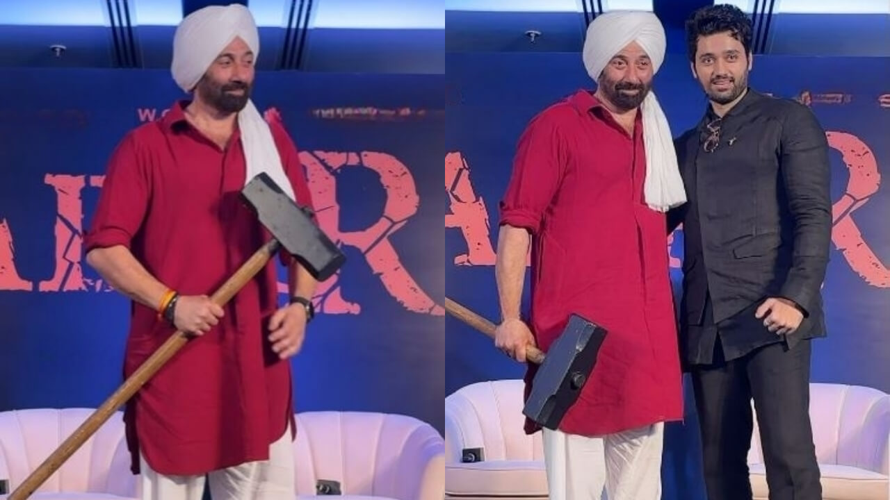 Gadar 2 की अपार सफलता के बाद प्रेस कॉन्फ्रेंस में हथौड़ा लेकर पहुंचे Sunny Deol, देखें वीडियो