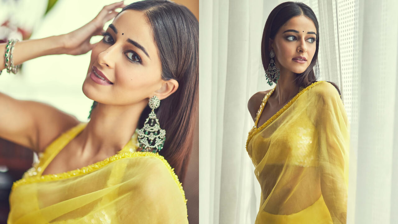 साड़ी में छलका अनन्या पांडे का ग्लैमर, देखने वालों के उड़े होश