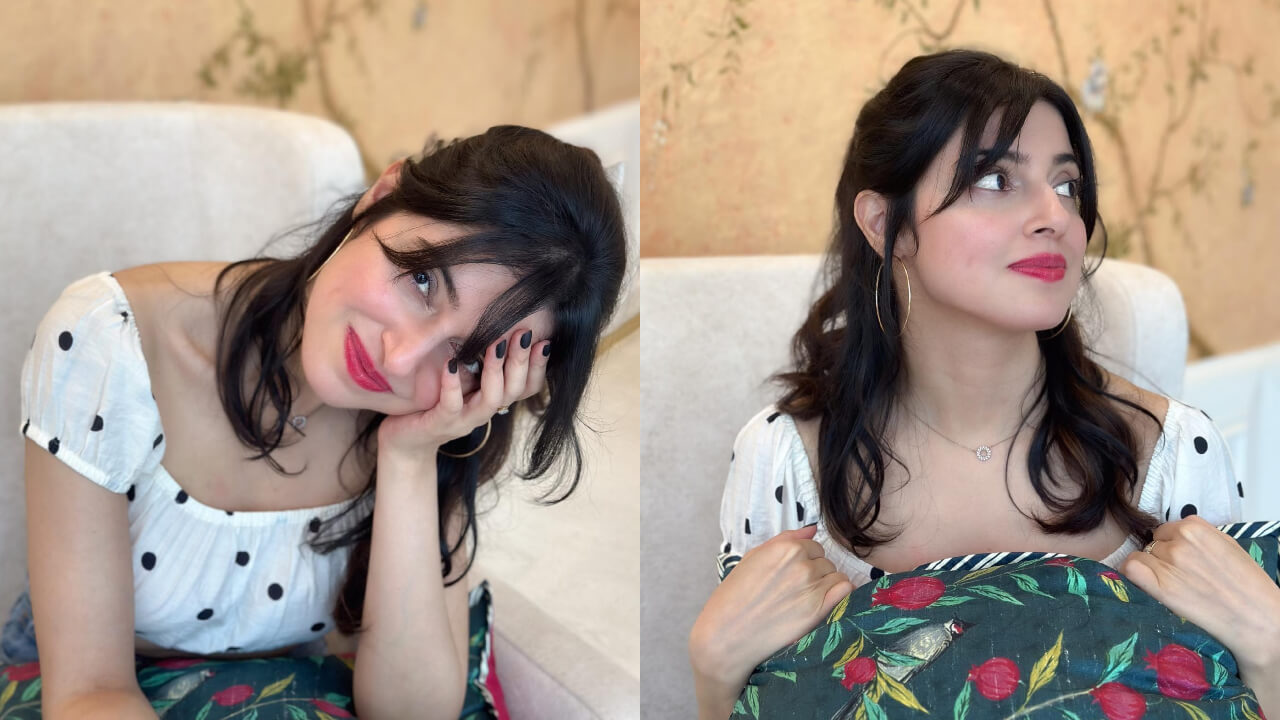 पोल्का डॉट्स क्रॉप टॉप में दिखा दिव्या खोसला कुमार का ग्लैमर