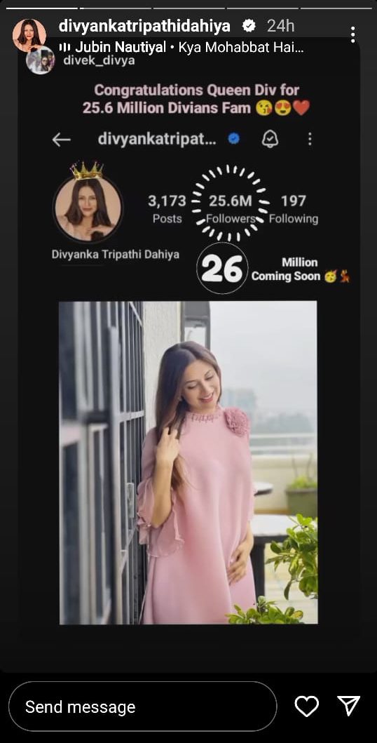 Divyanka Tripathi ने ढाई करोड़ से ज्यादा लोगों के दिलों में बनाईं जगह, देखें सबूत 24845