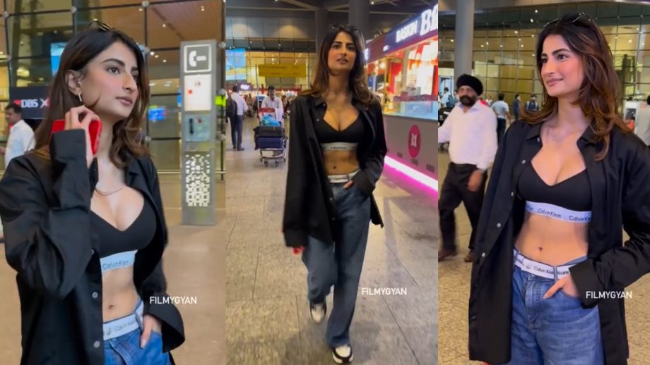 पलक तिवारी के एयरपोर्ट लुक ने फैंस के उड़ाए होश, देखें वीडियो