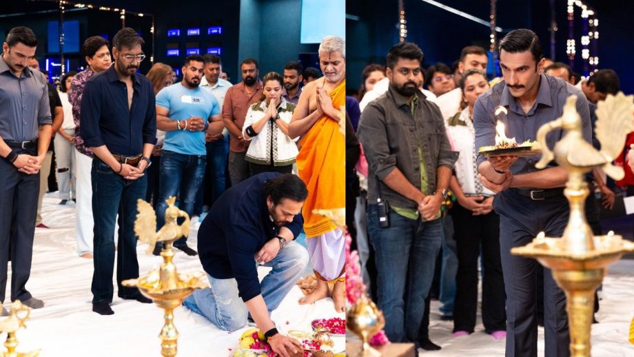 Singham Again की हुई शुरूआत, रोहित शेट्टी, अजय देवगन और रणवीर सिंह ने किया शुभारंभ