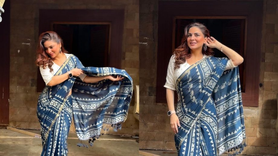 बदन पर साड़ी लपेटे हुए कहर ढा रही है कुंडली भाग्य फेम श्रद्धा आर्या