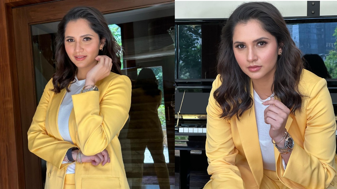 Sania Mirza ने इंटरनेट पर मचाया धमाल, येलो पैंट सूट द्वारा किया बवाल