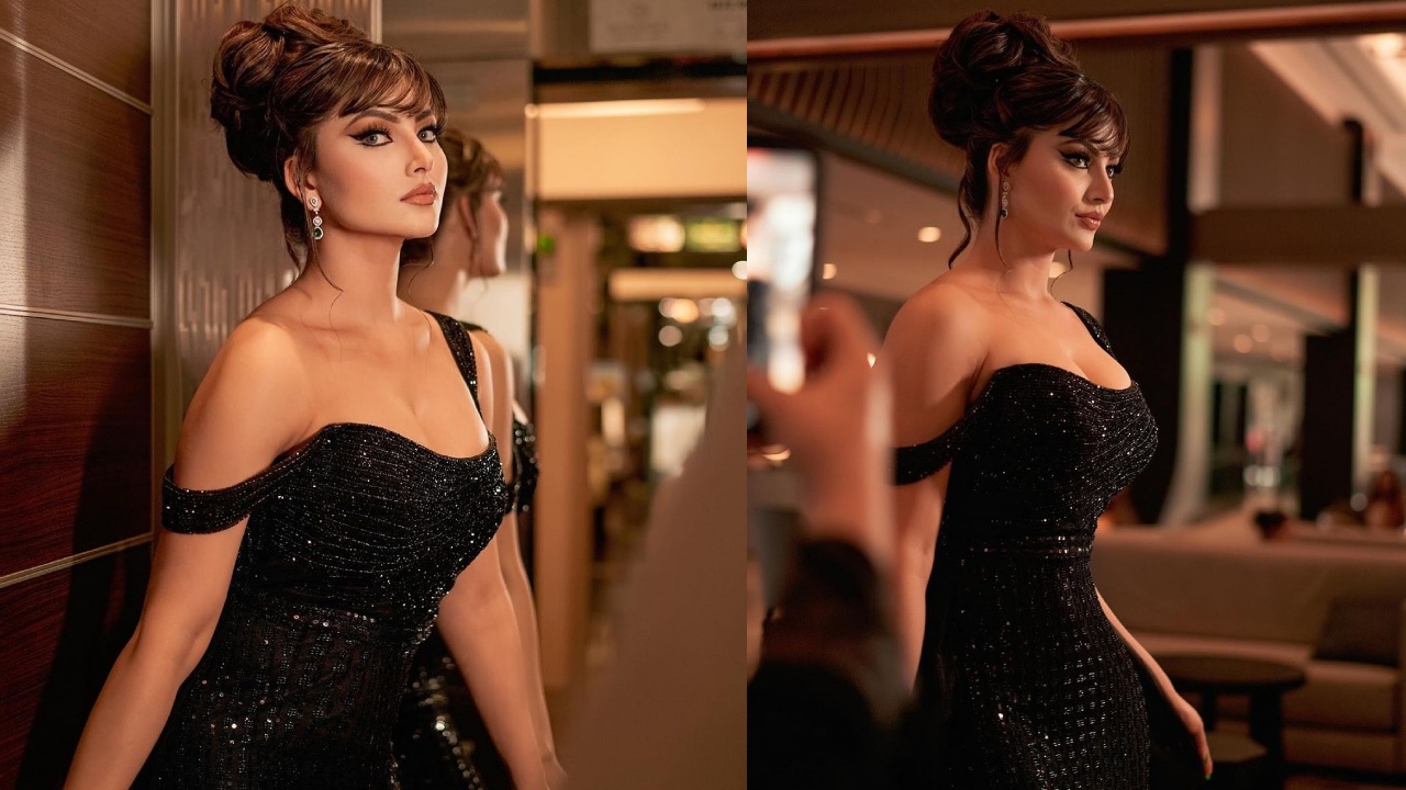 Urvashi Rautela ने ब्लैक वन शोल्डर गाउन लुक में इंटरनेट पर मचाई तबाही