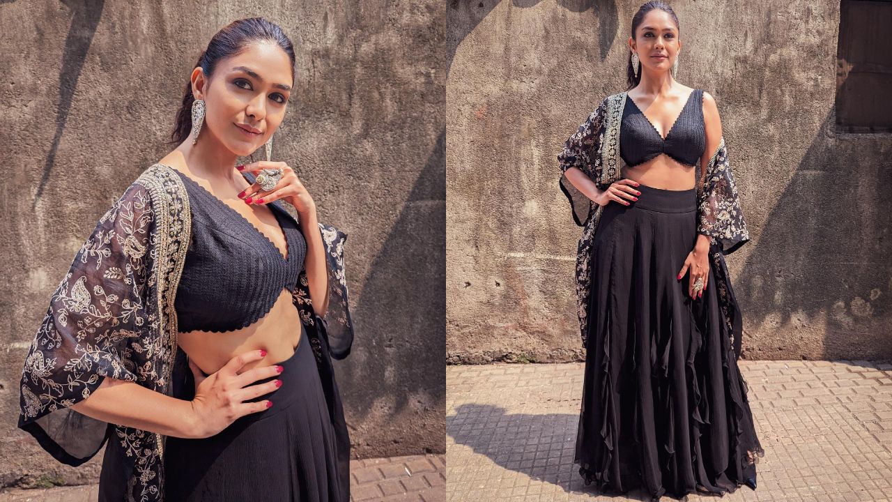 डीप नेक क्रॉप टॉप ब्रा-लेट में छलका मृणाल ठाकुर का ग्लैमर, हसीन अंदाज के फैंस हुए दीवानें