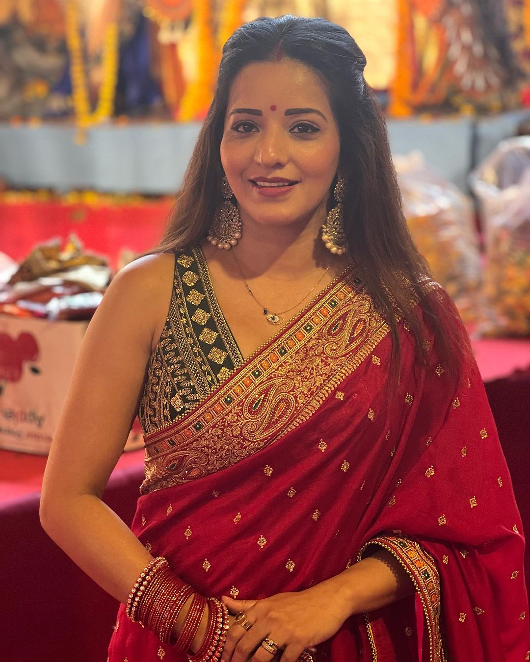 कढ़ाई दार साड़ी में लिपटी मोनालिसा ने इंटरनेट पर मचाई धूम, देखें ग्लैमरस अदाएं 33891