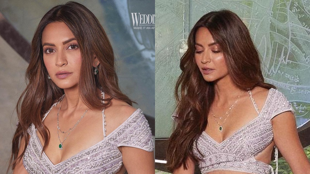 मोतियों से सजीं लहंगे में ग्लैमर परोस रही है कृति खरबंदा, देखे ग्लैमरस लुक