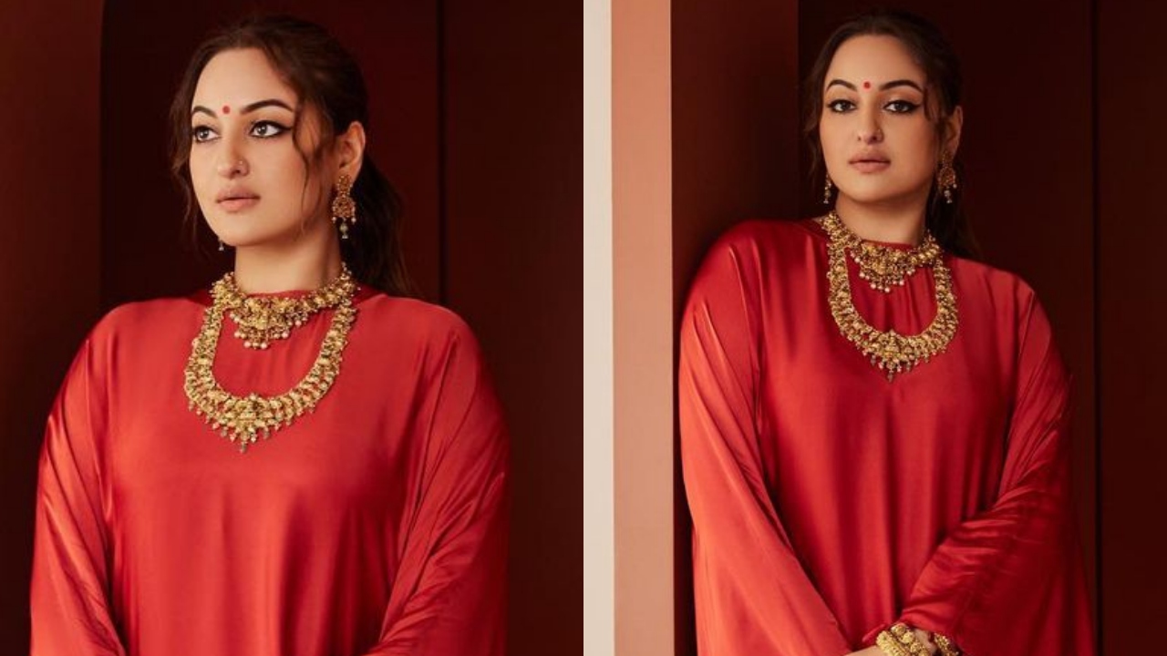 कफ्तान कुर्ता के साथ सोनाक्षी सिन्हा ने सजाया हैवी ज्वेलरी, देखने वाले हुए हैरान