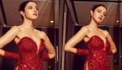 लाल ग्लिटरी गाउन में दिव्या खोसला कुमार ने लगाया ग्लैमर का तड़का, देखे हसीन अदाएं