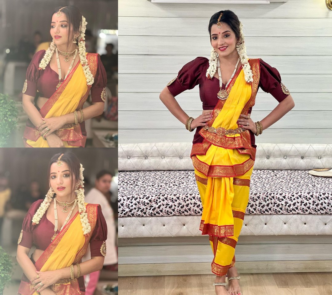 स्टाइलिश ब्लाउज में बेहद बोल्ड लग रही मोनालिसा, हुस्न और अदाओं पर मर मिटे फैंस 34043